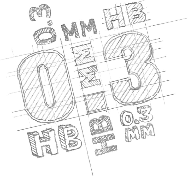 STAEDTLER 250 03-HB Mars Micro Feinminen, Minendurchmesser 0.3 mm, HB, 12 Stück, graphitgrau, 0,3 mm