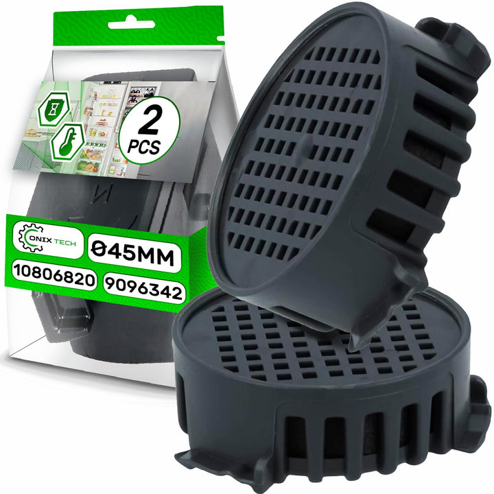2 Stück Aktivkohlefilter Kühlschrank Ø 45 mm mit dem Originalcode 5806820 für Miele 9096342 9881116