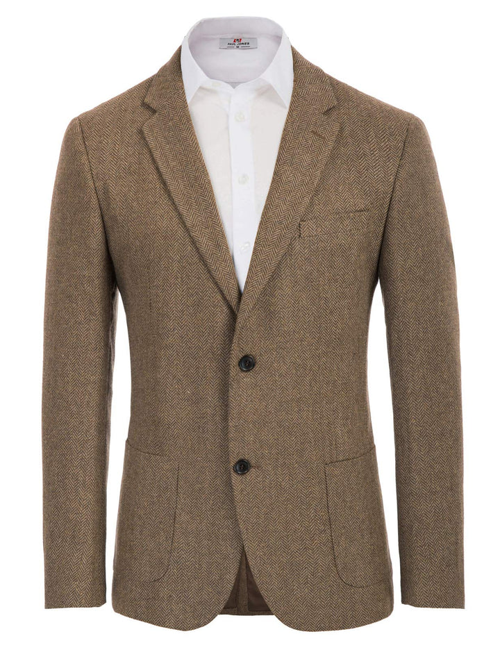 PJ PAUL JONES Sakko Herren Harris Tweed British Blazer 2 Knöpfe Vintage Anzugsjacke Business Jackett