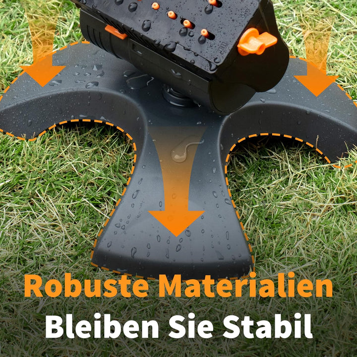 Diivoo Mini Turbo Oszillierender Rasensprenger 16 Düsen, Gartensprinkler mit Schnellanschluss und Gr