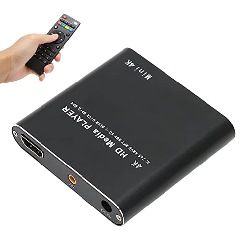 ciciglow HD Video Player, 4K, Streaming Media Player, Unterstützt PPT, PDF, Eingebauter 4G Speicher,