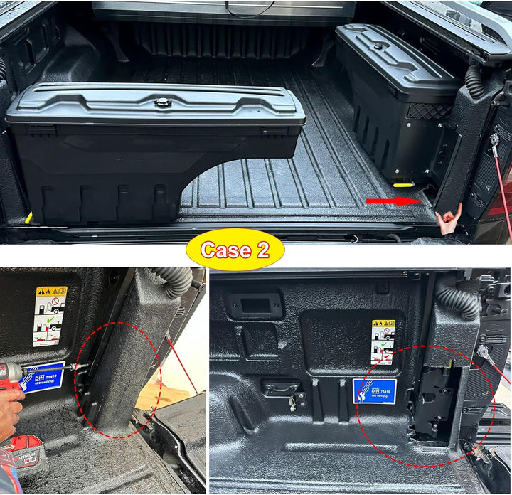 JHCHAN Werkzeugkasten Werkzeugaufbewahrung für Ford Ranger Raptor Wildtrak 2022-2025, ABS Wasserdich