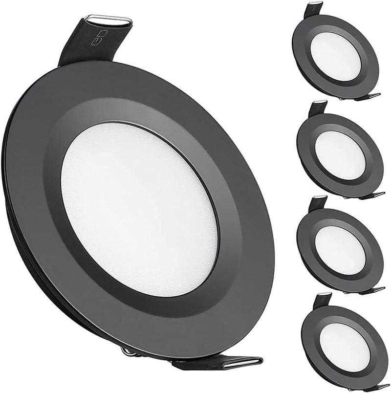 acegoo 4 x LED Einbaustrahler 12V Einbauleuchte 3W Flach Spot Loch 58-65mm Deckenleuchte Downlight f