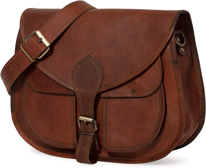 LEABAGS Leder Handtasche Damen I Premium Echtleder Umhängetasche I Damen Schultertasche I Damentasch
