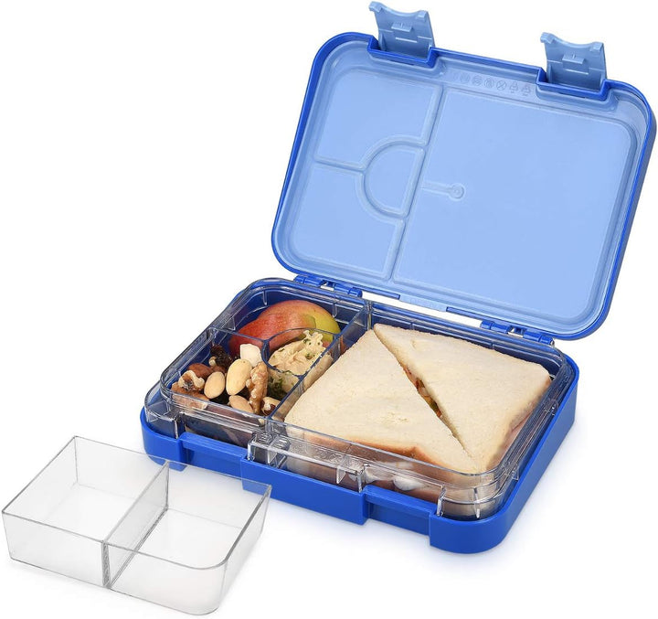 Navaris Bento Box Lunch Box Brotdose Vesperbox - auslaufsicher mit variablen Fächern - herausnehmbar