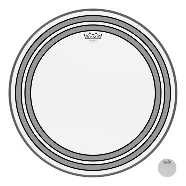Remo Powersonic transparentes Bass-Schlagzeugfell 56 cm Trommelkopf (Drumhead), Trommelkopf (Drumhea