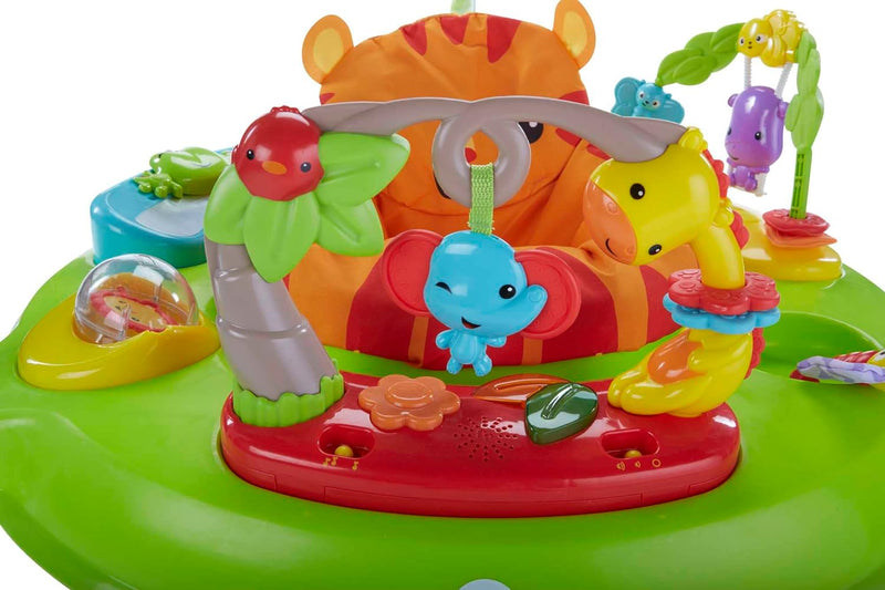 Fisher-Price CHM91 - Spielspass Rainforest Jumperoo, mit Lichtern und Musik, höhenverstellbar, Babys