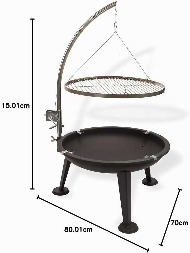 Schwenkgrill 3-Bein Rundgrill Holzkohlegrill Barbecue BBQ Grill Ø 55 cm "Oregon"