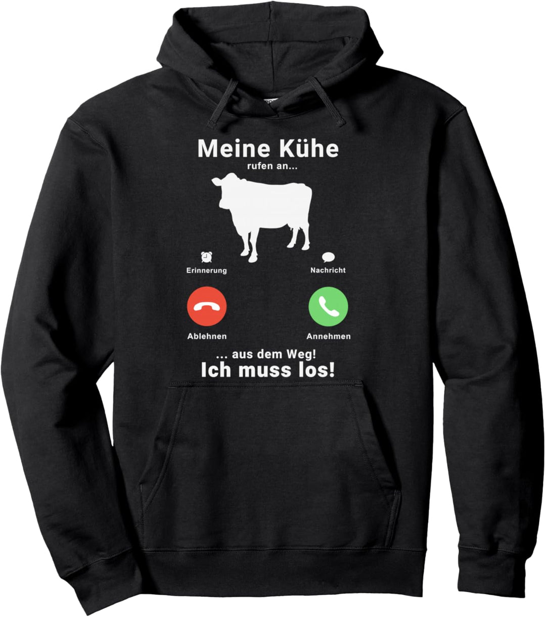 Meine Kühe rufen an Bauer Landwirt Tiere Kühe Pullover Hoodie