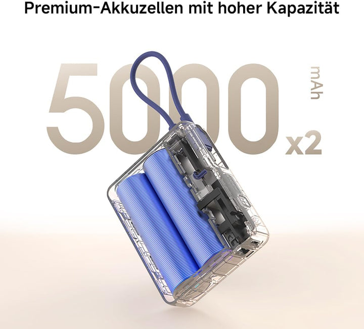 Xiaomi 33W Power Bank 10000mAh, Tragbares USB-C-Schnellladegerät, PD3.0, QC3.0, Apple 2.4, 3 Ausgang