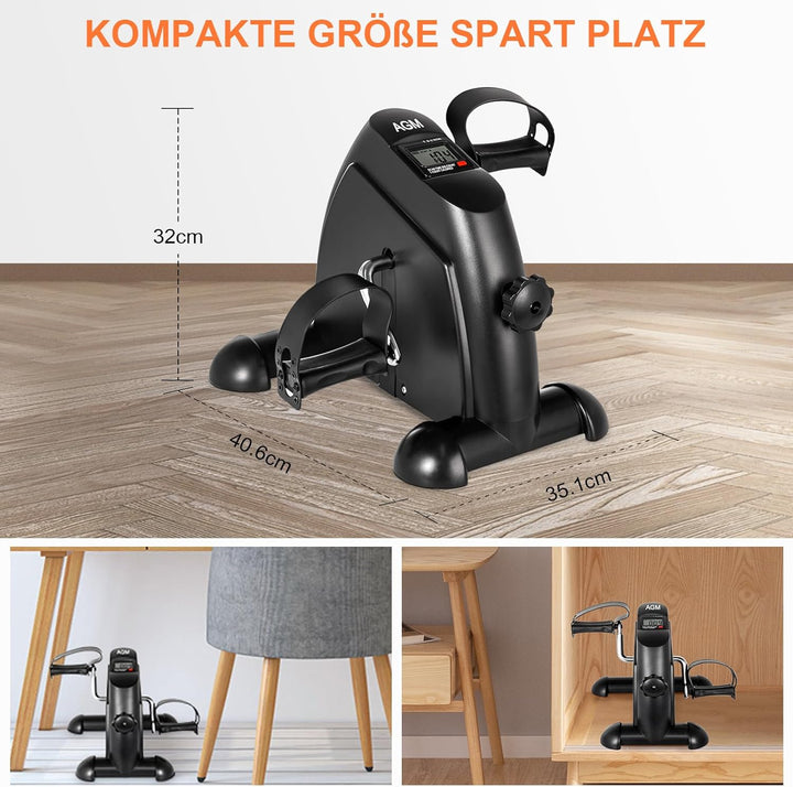 AGM Mini Fitnessbike für zuhause, Arm und Beintrainer Heimtrainer, Sportgerät Mini Bike, Hometrainer