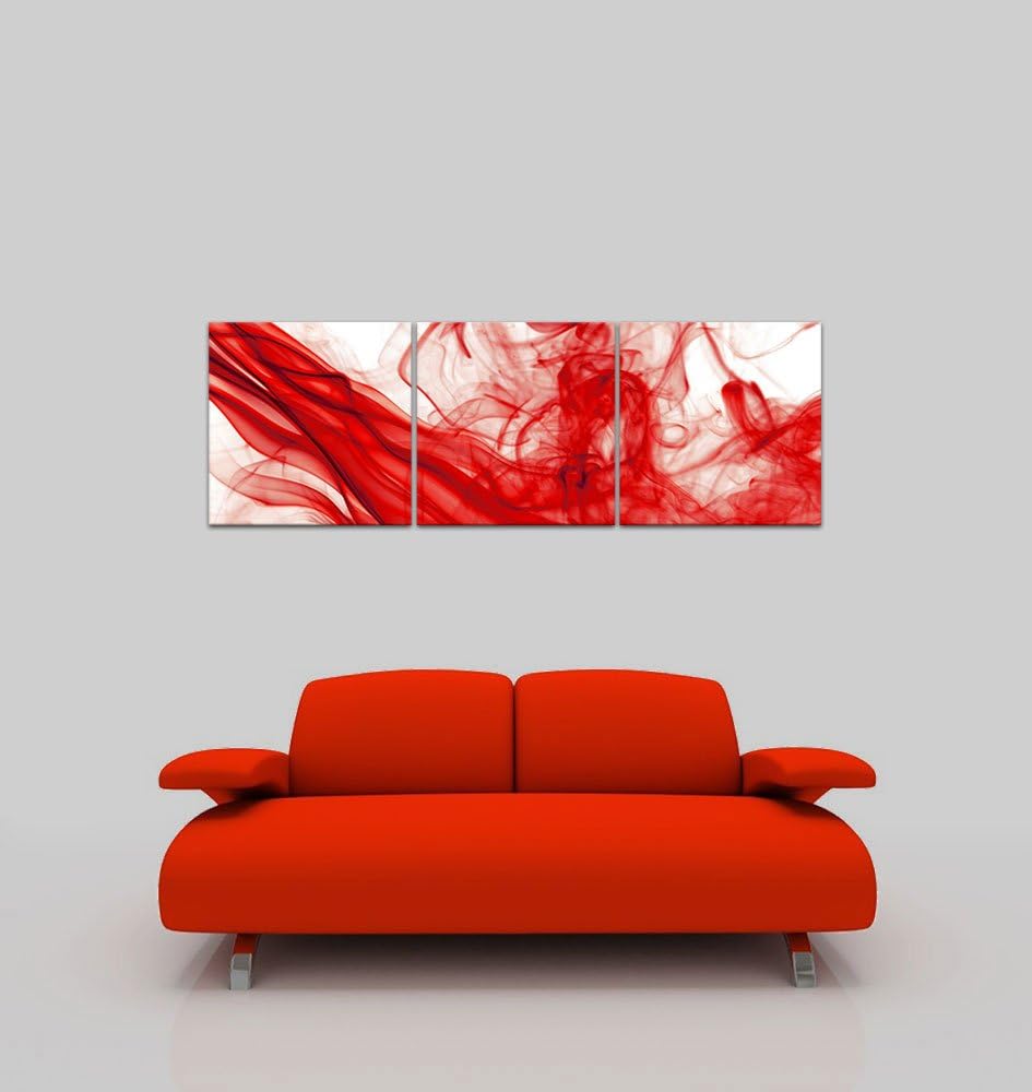 Bilderdepot24 Bild auf Leinwand | Rauch Abstrakt in 120x40 cm mehrteilig als Panorama Wandbild XXL |