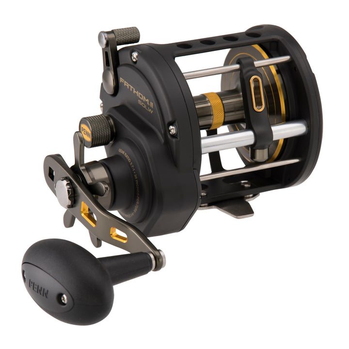 PENN Fathom II Level Wind-Multirolle – Salzwasser-Angelrolle für Boots-, Küsten- und Kajakangeln 50|