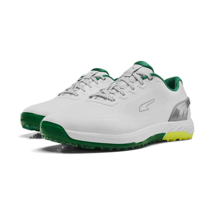 PUMA Herren Alphacat Nitro Golfschuh, 40.5 EU White Archive Green Yellow Burst
