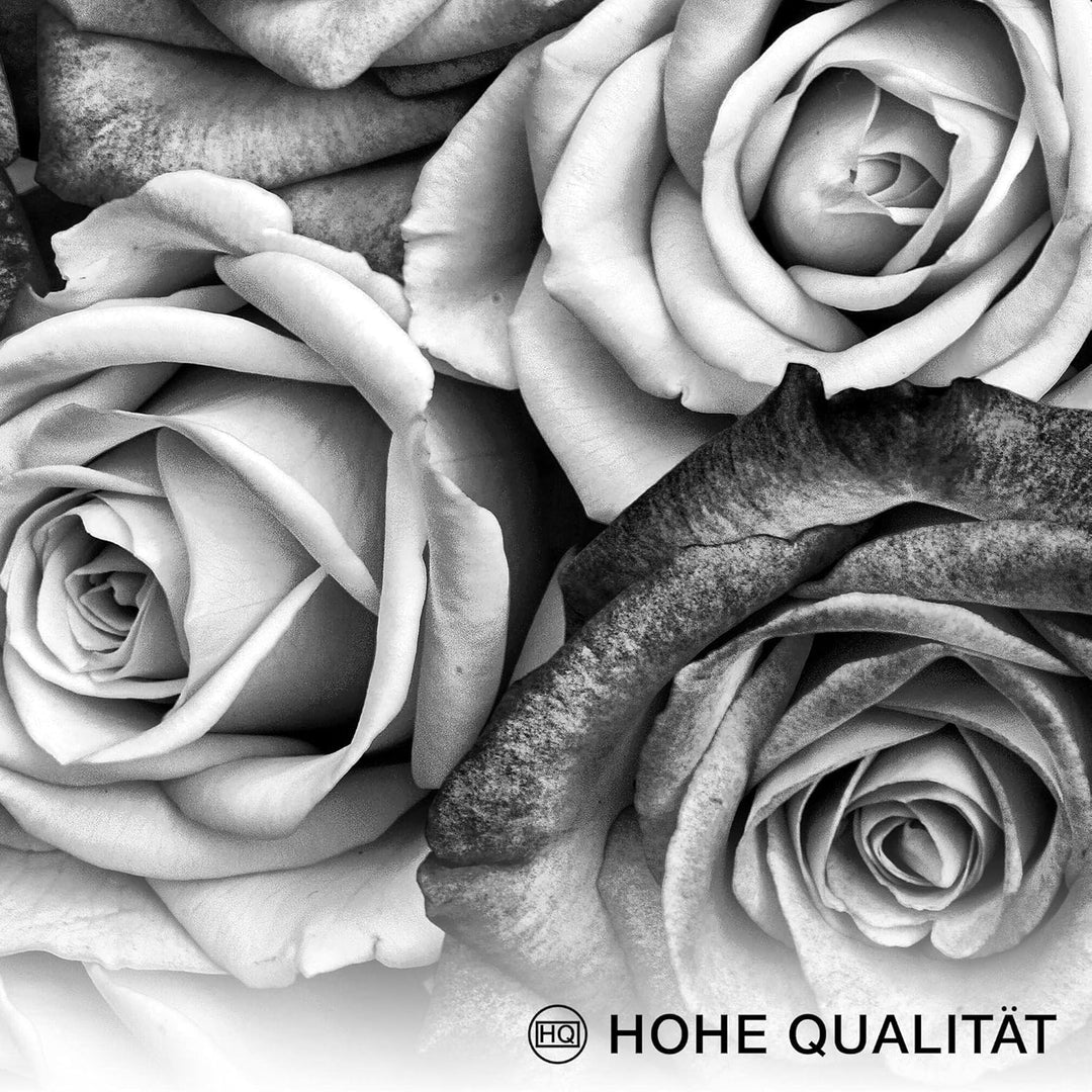 Novart Wandbilder Set Fashion Coco Schwarz Weiss - KEIN EXTRA RAHMEN BENÖTIGT - Modern Deko - Wohnzi