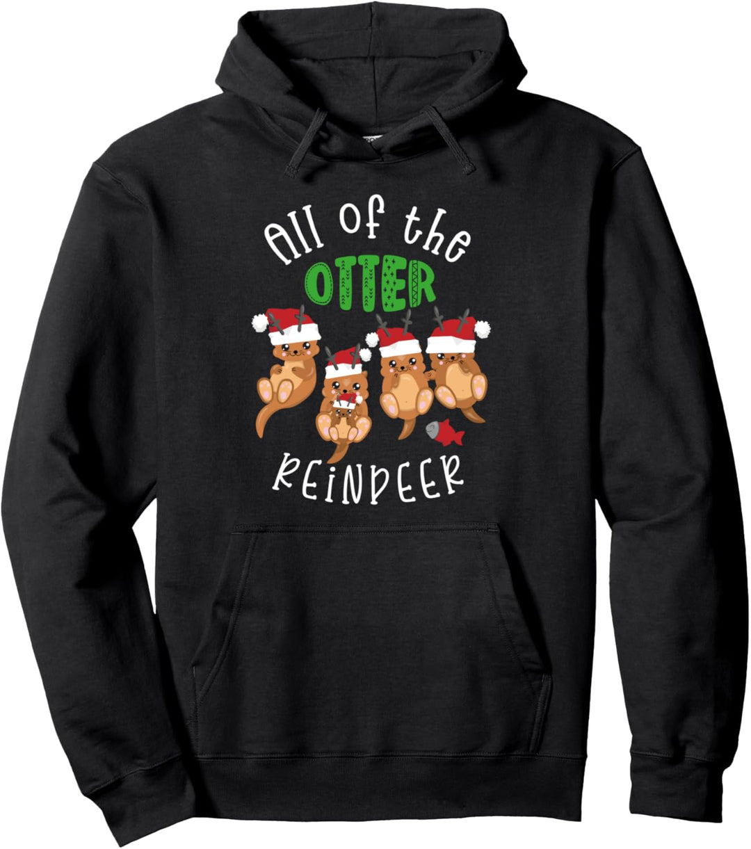 Lustige Otter Weihnachten All of the OTTER Reindeer Geschenk Pullover Hoodie