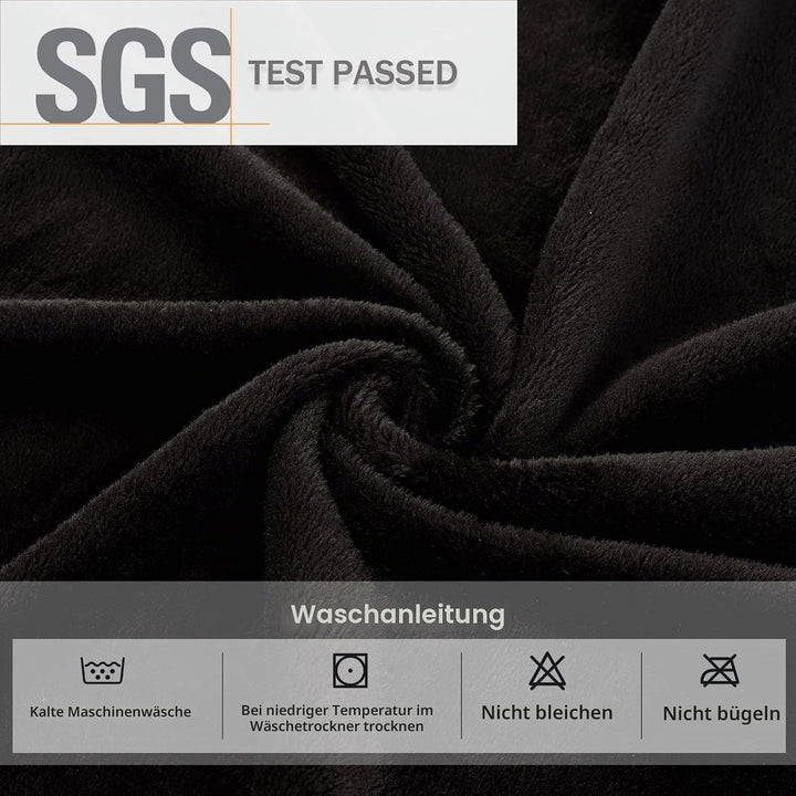 FashGudim Herren Bademäntel gross und gross in voller Länge Plüsch Fleece lange Robe Schal Kragen wa