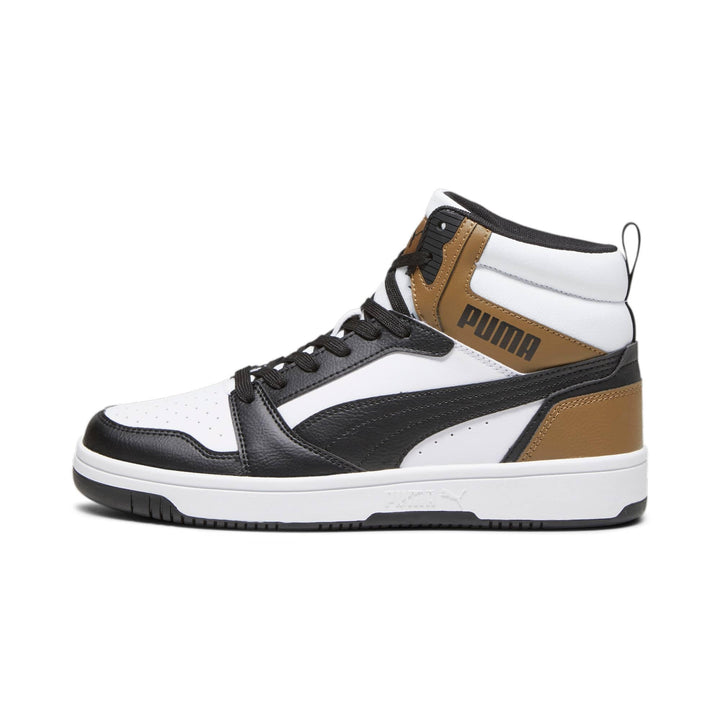 Puma Unisex Rebound V6Sneaker 40 EU Puma White Puma Black Chocolate Chip, 40 EU Puma White Puma Blac