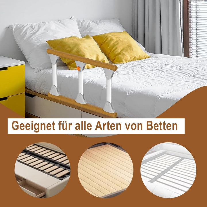 Faltbares Bettgitter für Pflegebett，aufstehhilfe Rausfallschutz für Senioren & Erwachsene，Klappbare