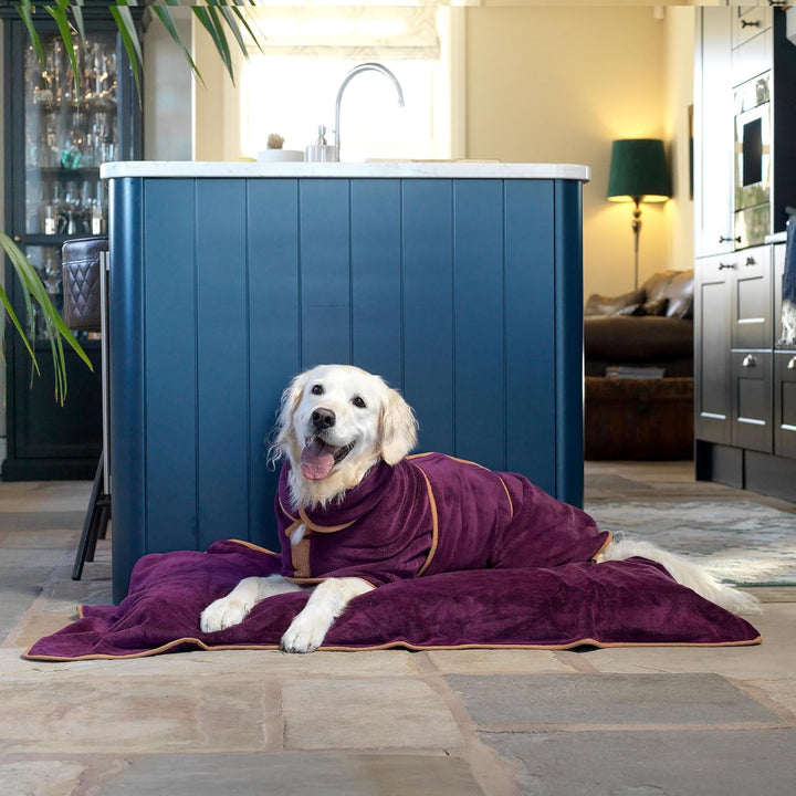 Lucky Paws® Hundebademantel – doppellagiger, Ultra-absorbierender & luxuriös weicher Bademantel Hund