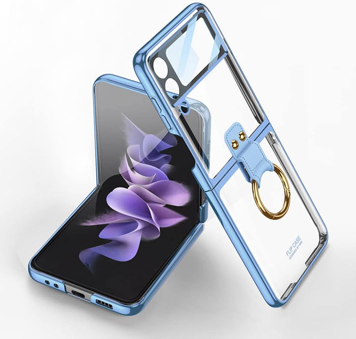 CeeEee Hülle Z Flip 4 Handyhülle Kompatibel mit Samsung Galaxy Z Flip 4 5G Transparent Stossfest Hül