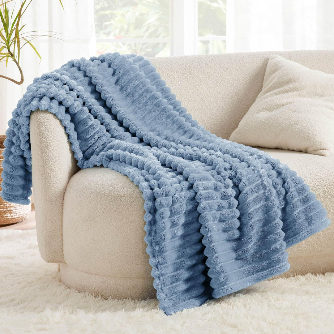 BEDSURE Kuscheldecke für Zimmer Deko - Wolldecke & Fleecedecke, Sofadecke, Weiche Warme Grobe Kordde