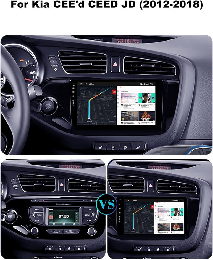 SXAUTO Android 12 IPS Autoradio für Kia CEE'd CEED JD (2012-2018) - Eingebaut CarPlay/Android Auto -