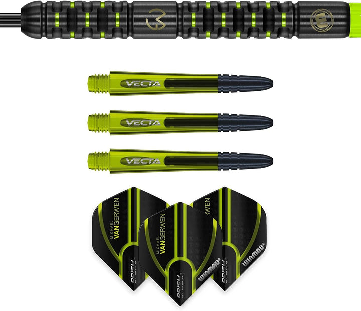 WINMAU Michael Van Gerwen MvG Adrenalin 22, 23, 24 Gramm Profi Wolfram Steeltip Dartpfeile Set mit F