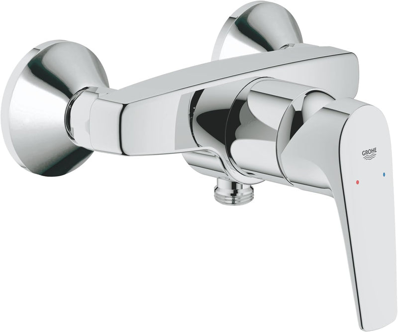 GROHE Bauflow - Einhand- Brausebatterie (Wandmontage, 1/2", S- Anschlüsse), chrom, 23755000 Chrom Br