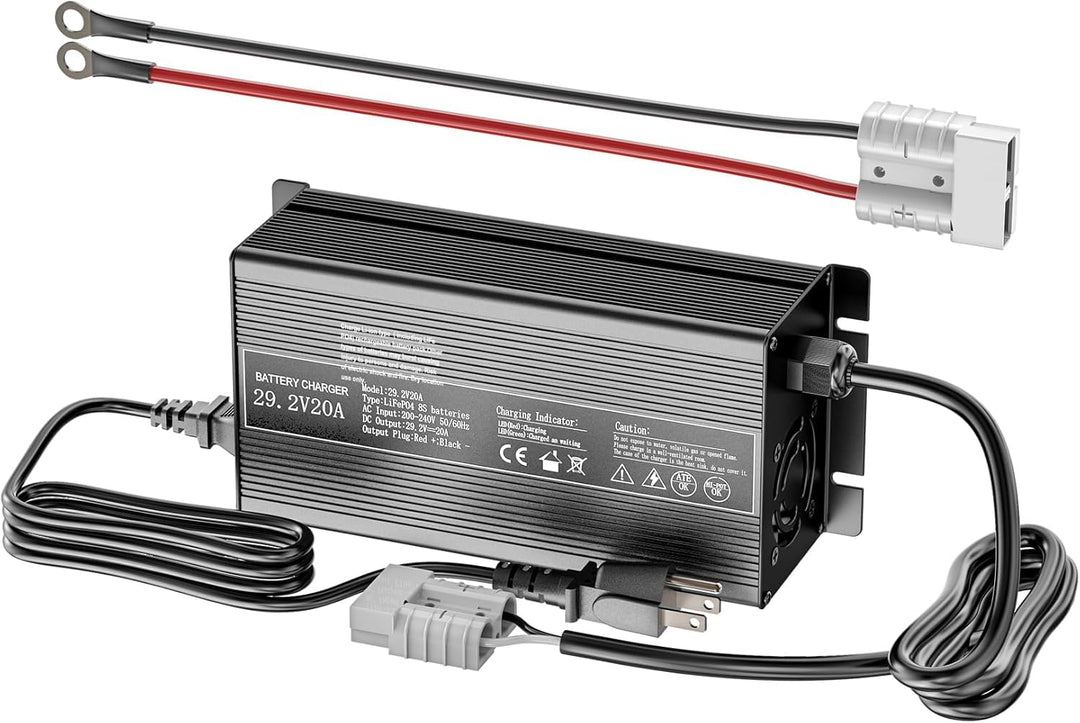 29.2V 20A Lithium Batterieladegerät, LiFePO4 Batterieladegerät AC-DC Smart Charger mit Anderson Conn