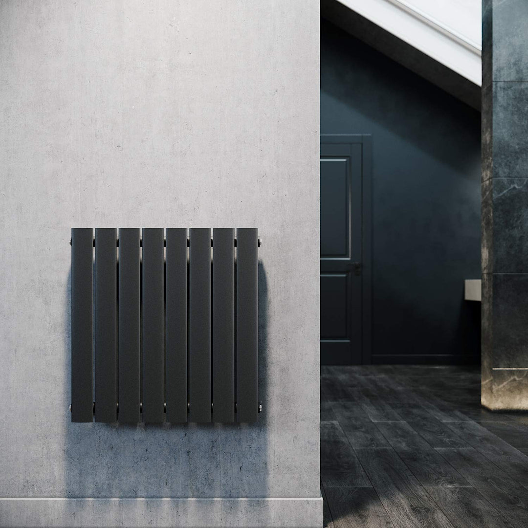ELEGANT Paneelheizkörper Horizontal 630 x 616 mm Anthrazit Badezimmer/Wohnraum Einlagig Horizontal H