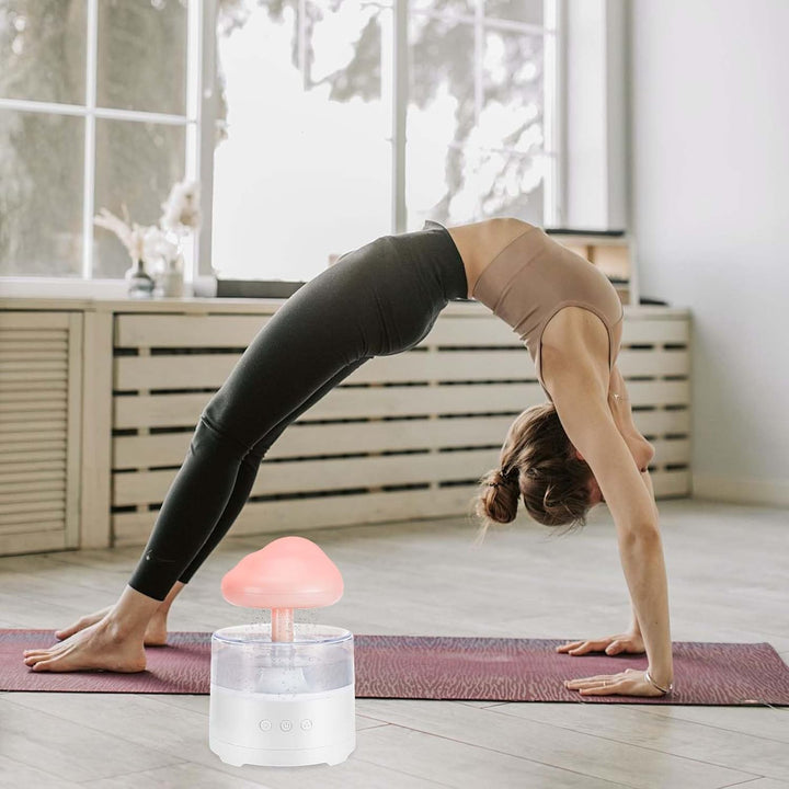 Regen Wolken Luftbefeuchter 400ML Wasser-Tropfpilz-Luftbefeuchter Mit 3 Modi Und 7 Farben, LED-Licht