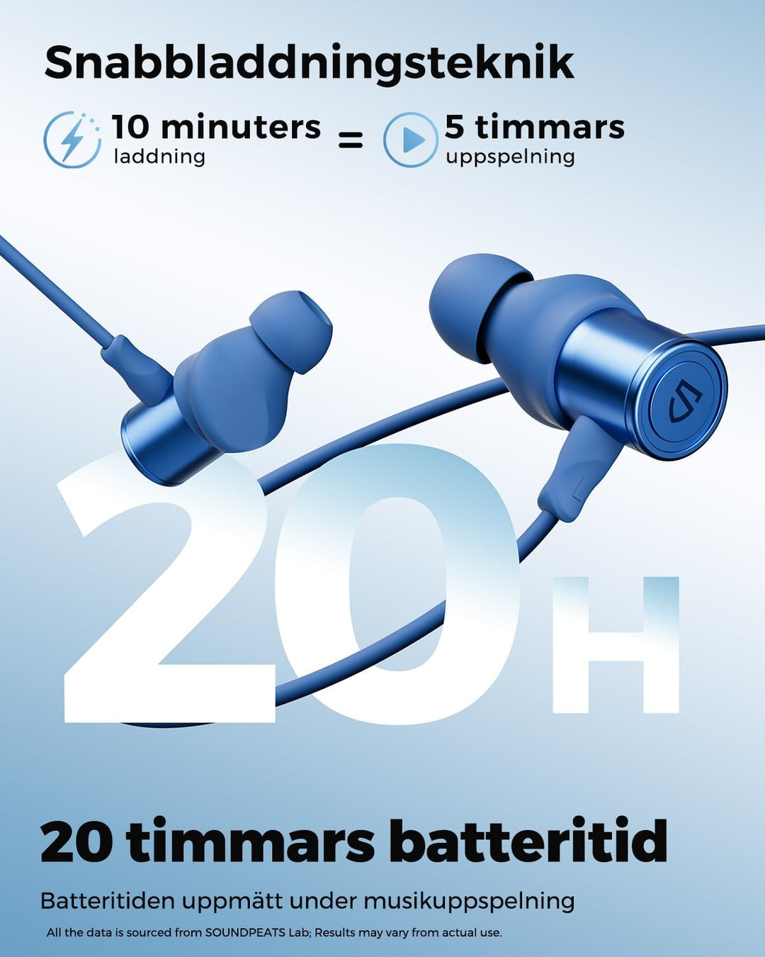 SoundPEATS Q40HD In-Ear Sport-Kopfhörer mit Nackenband, Bluetooth 6.0, LDAC Hi-Res Audio, Dynamische