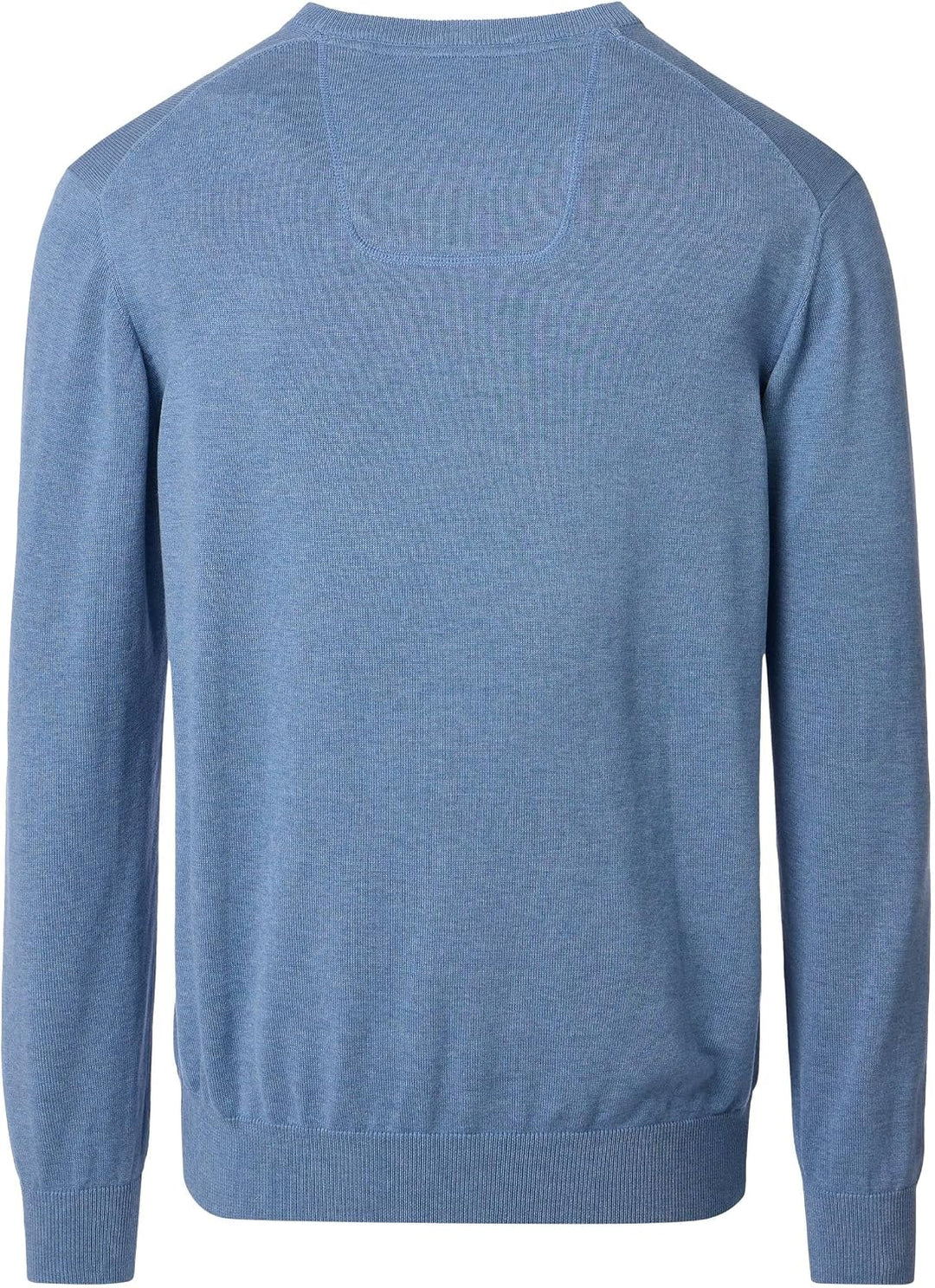 CASAMODA Herren Pullover mit V-Ausschnitt unifarben Elastischer Bund M Weissblau, M Wei&amp;