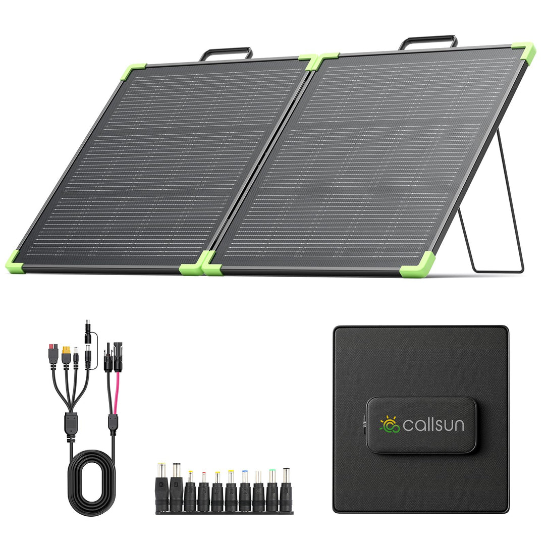 N-Type 16BB 100W Tragbares Bifazial Solarpanel,Callsun Faltbare Monokristallines Solarmodule,Tragbar