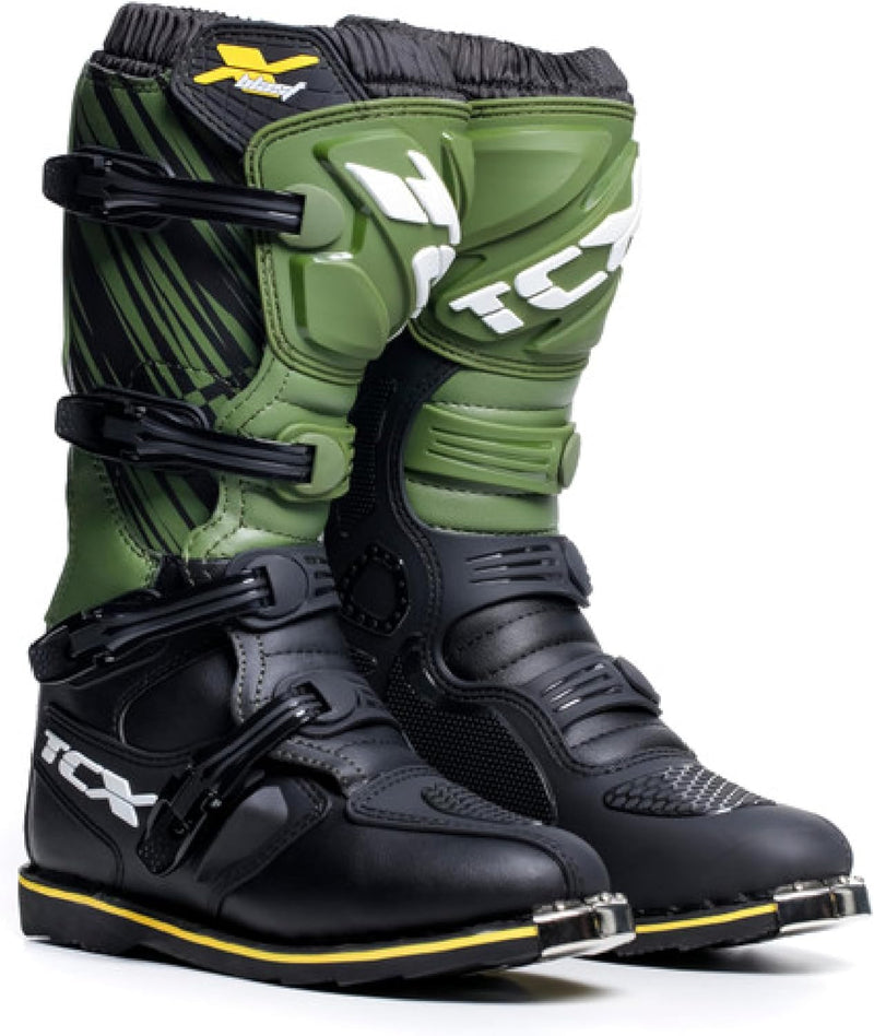 TCX Herren X-Blast Motorradstiefel 38 EU Scharwz Grün Gelb, 38 EU Scharwz Grün Gelb