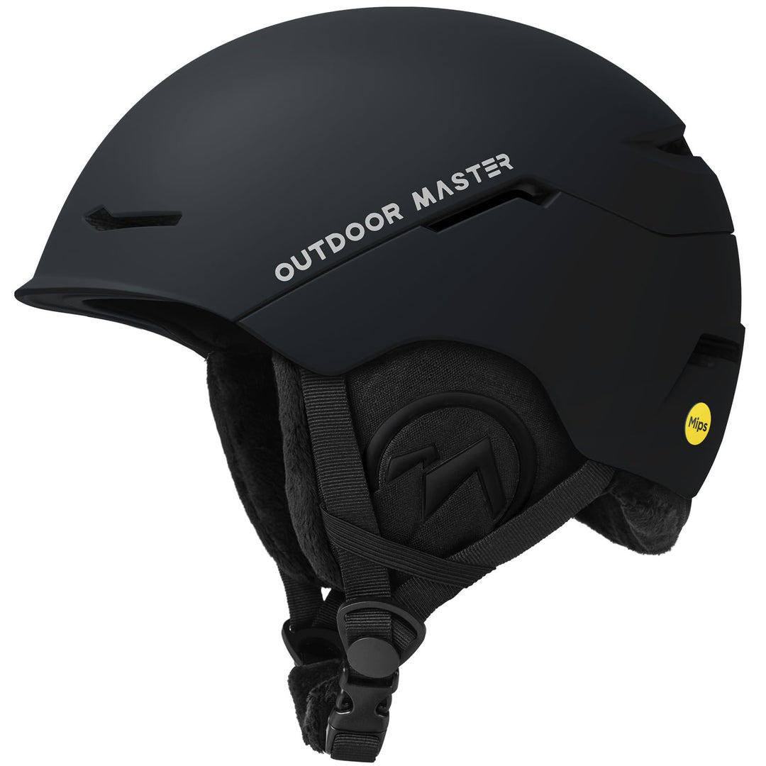 OutdoorMaster ELK MIPS Skihelm - Schneesporthelm Snowboardhelm für Männer Frauen & Jugend Mattes Sch