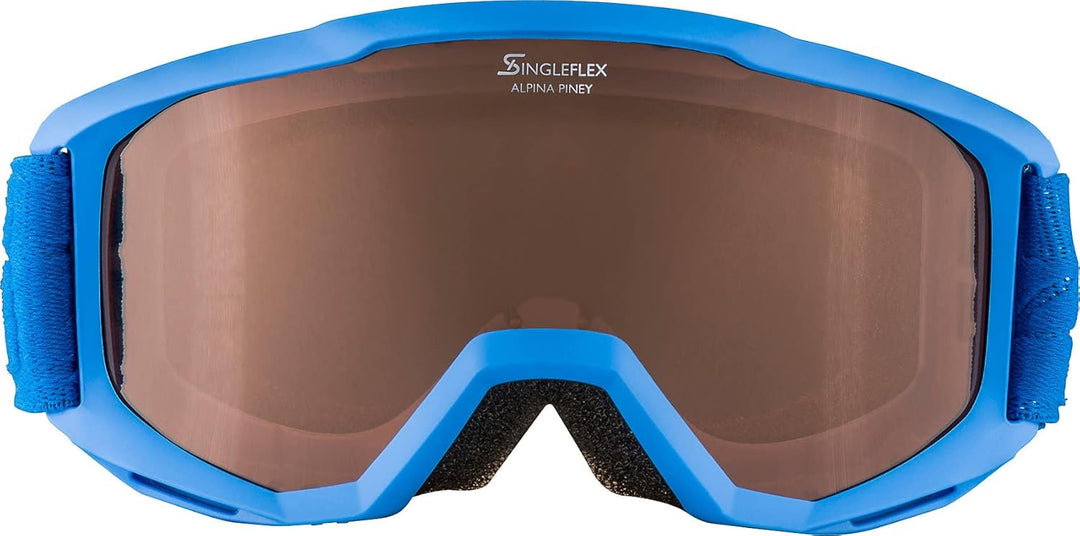 ALPINA PINEY - Beschlagfreie, Extrem Robuste & Bruchsichere Skibrille Mit 100% UV-Schutz Für Kinder