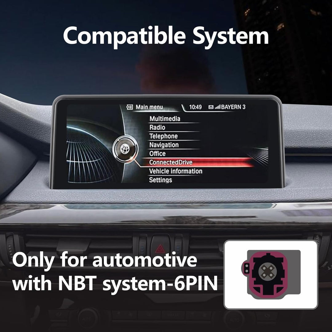 Autoradio mit drahtlosem CarPlay & Android Auto Kompatibel mit BMW X5 X6 Serie F15/F16 (2014-2016)NB