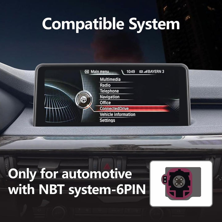 Autoradio mit drahtlosem CarPlay & Android Auto Kompatibel mit BMW X5 X6 Serie F15/F16 (2014-2016)NB