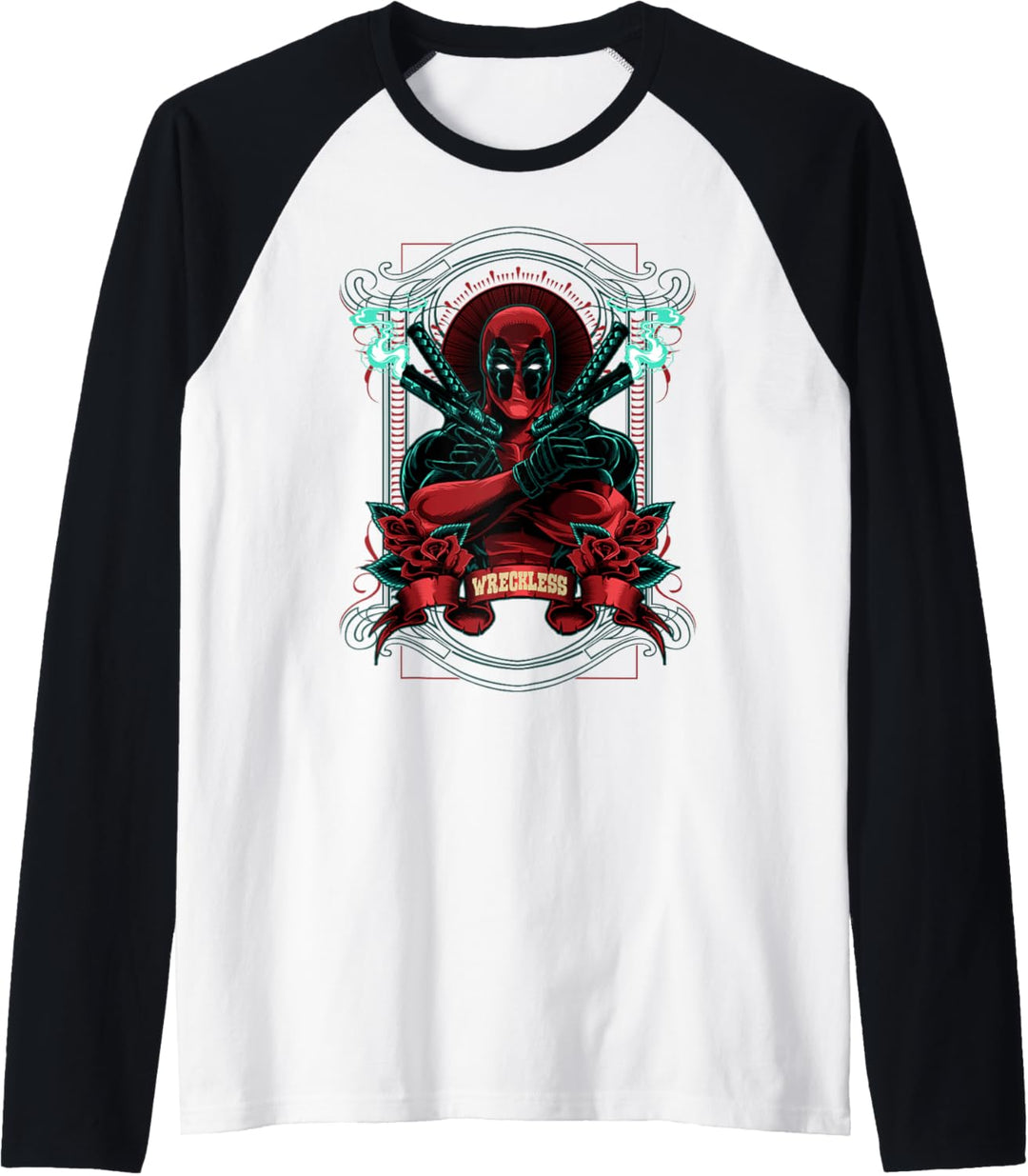 Marvel Deadpool Wreckless Portrait Raglan