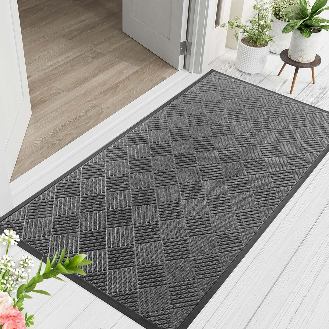 Fussmatte für Haustür innen und aussen, 60 x 180 cm Schmutzfangmatte für Eingangsbereiche, rutschfes