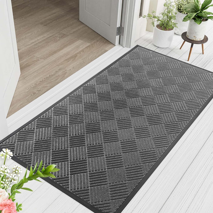 Fussmatte für Haustür innen und aussen, 60 x 180 cm Schmutzfangmatte für Eingangsbereiche, rutschfes