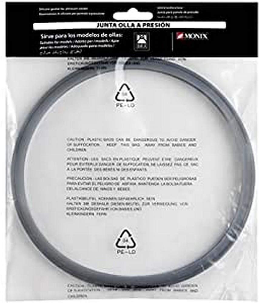 BRA/MONIX | MONIX Schnellkochtopfdichtung 9 Liter, Silikon, Grau, 24 cm, 9 Liter