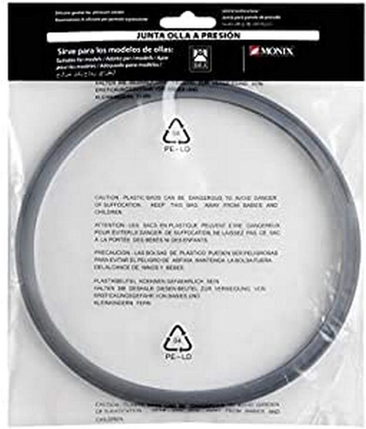 BRA/MONIX | MONIX Schnellkochtopfdichtung 9 Liter, Silikon, Grau, 24 cm, 9 Liter