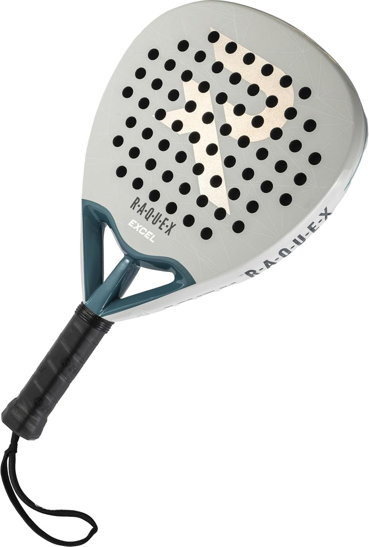 Raquex Excel Padelschläger – für fortgeschrittene Anfänger/Fortgeschrittene – 12K-Carbonrahmen, reak