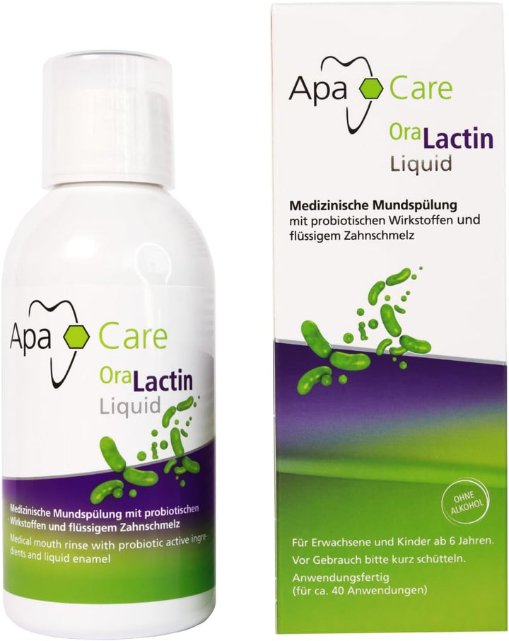 Apa Care Liquid 2 Flaschen | Die Mundspülung mit Hydroxylapatit und Präbiotika | Künstlicher Zahnsch