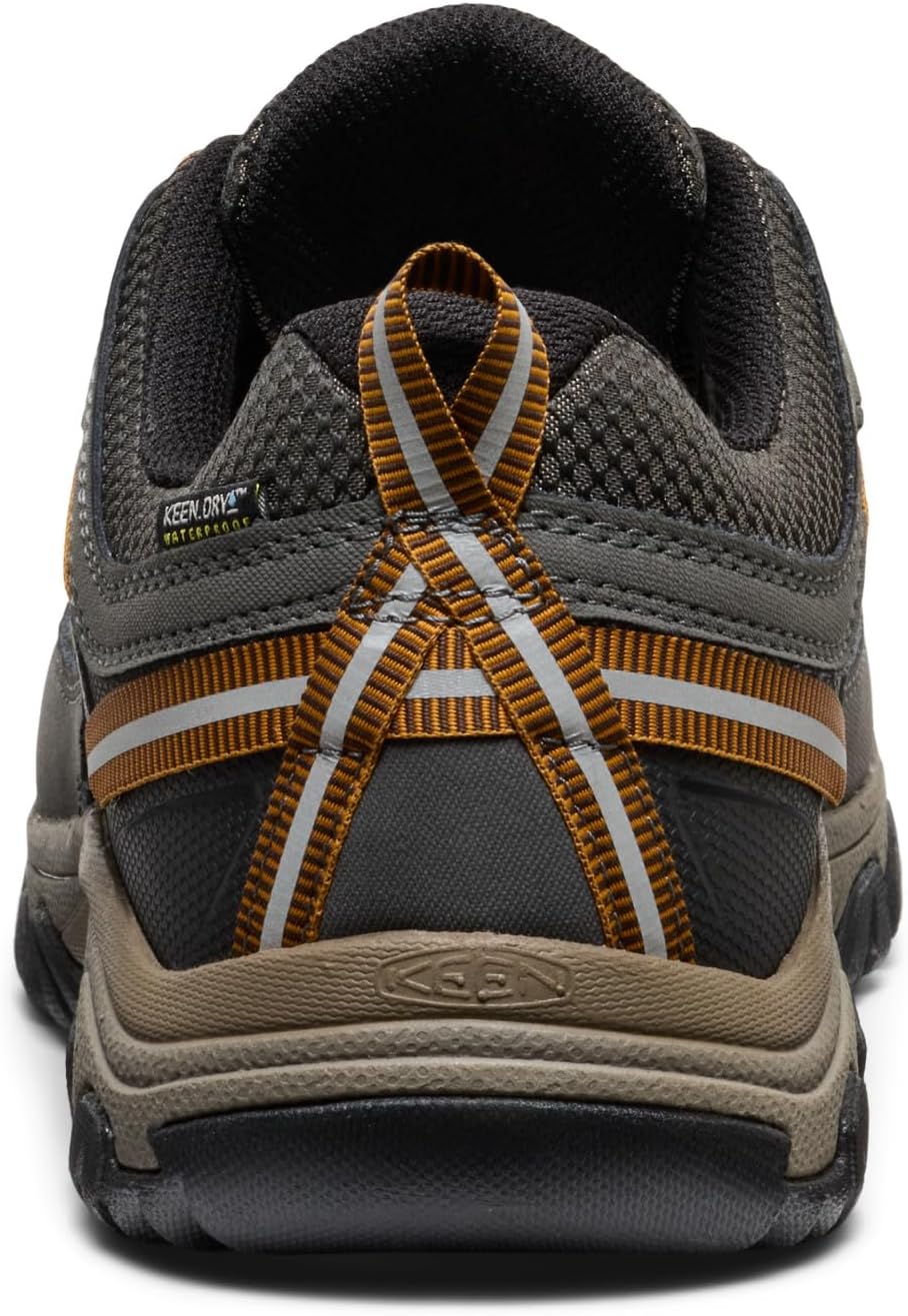 Keen Men's Targhee 3 Waterproof Hiking Shoe 45 EU Black Olive Golden Brown, 45 EU Black Olive Golden