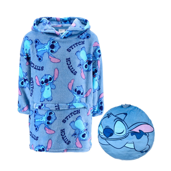 Disney Stitch Sweatshirt Mädchen, Kapuzendecke mit Design Weiche Fleecedecke Lässt sich in ein Kisse