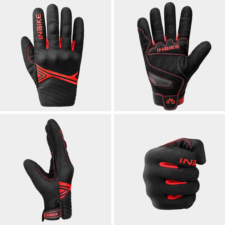 INBIKE Winter Motorradhandschuhe Wasserdicht Warm Winddicht mit Harter Schutz Motocross Motorrad Han